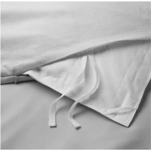 Casaluna Cashmere Blend Duvet Cover Set-King Light Grey - Picture 7 of 8